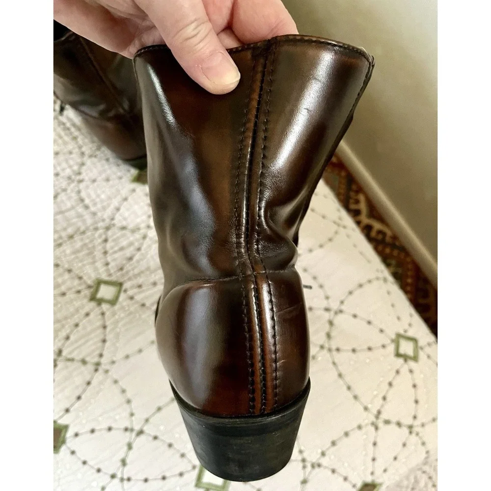 Laredo Mens 12D Leather Upper Chukka Boots Side Zipper Oil Chemical Resist 62004